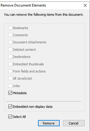 Remove Document Elements